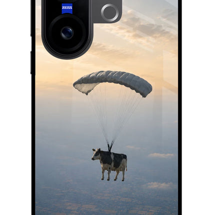Skydiving Cow Vivo X200 FE Glass Case