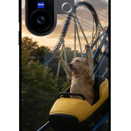 Rollercoaster Dog Vivo X200 FE Glass Case