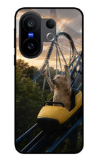 Rollercoaster Dog Vivo X200 FE Glass Case