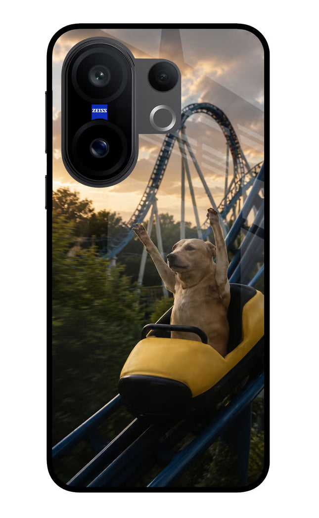 Rollercoaster Dog Vivo X200 FE Glass Case