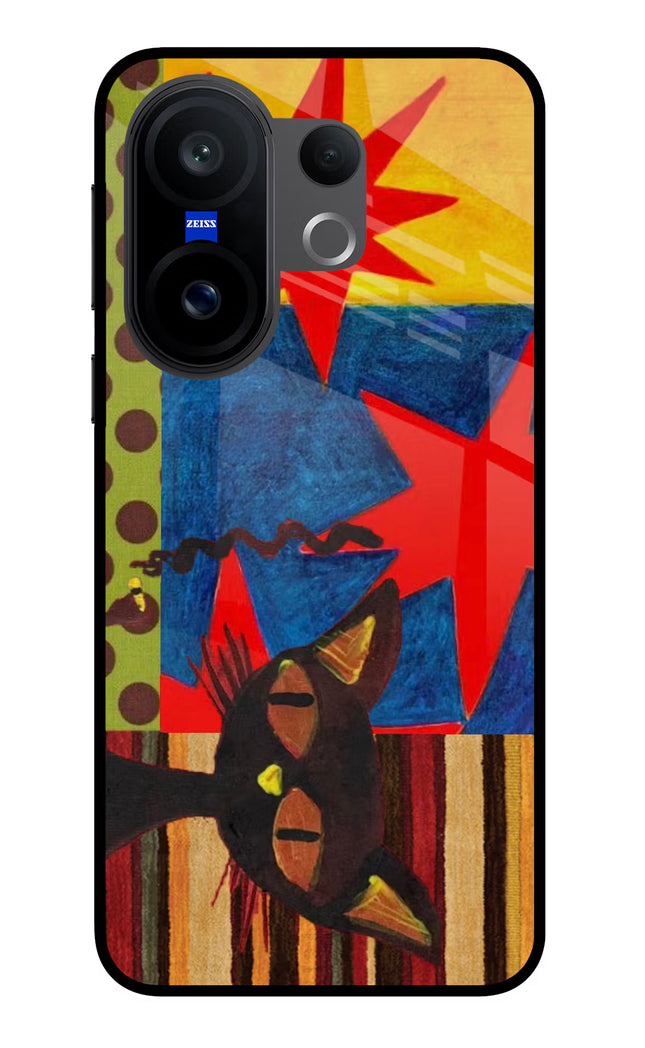 Pop Cat Vivo X200 FE Glass Case