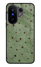 Green Stars Vivo X200 FE Glass Case