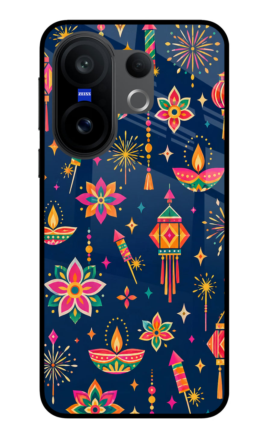 Festive Pop Vivo X200 FE Back Cover, Glass case