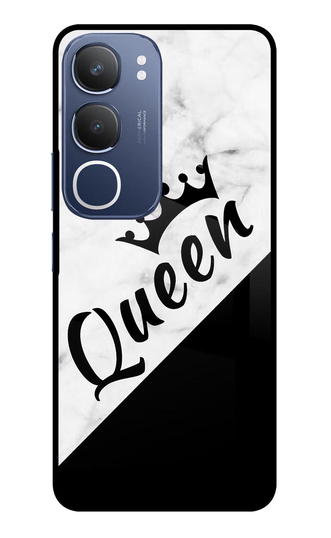 Queen Vivo Y29 5G Glass Case Back Cover by Casekaro