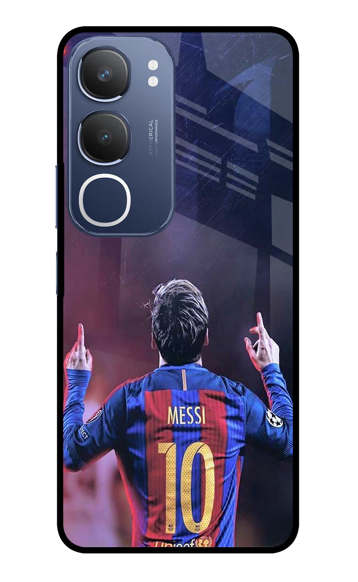 Messi Vivo Y29 5G Glass Case Back Cover by Casekaro