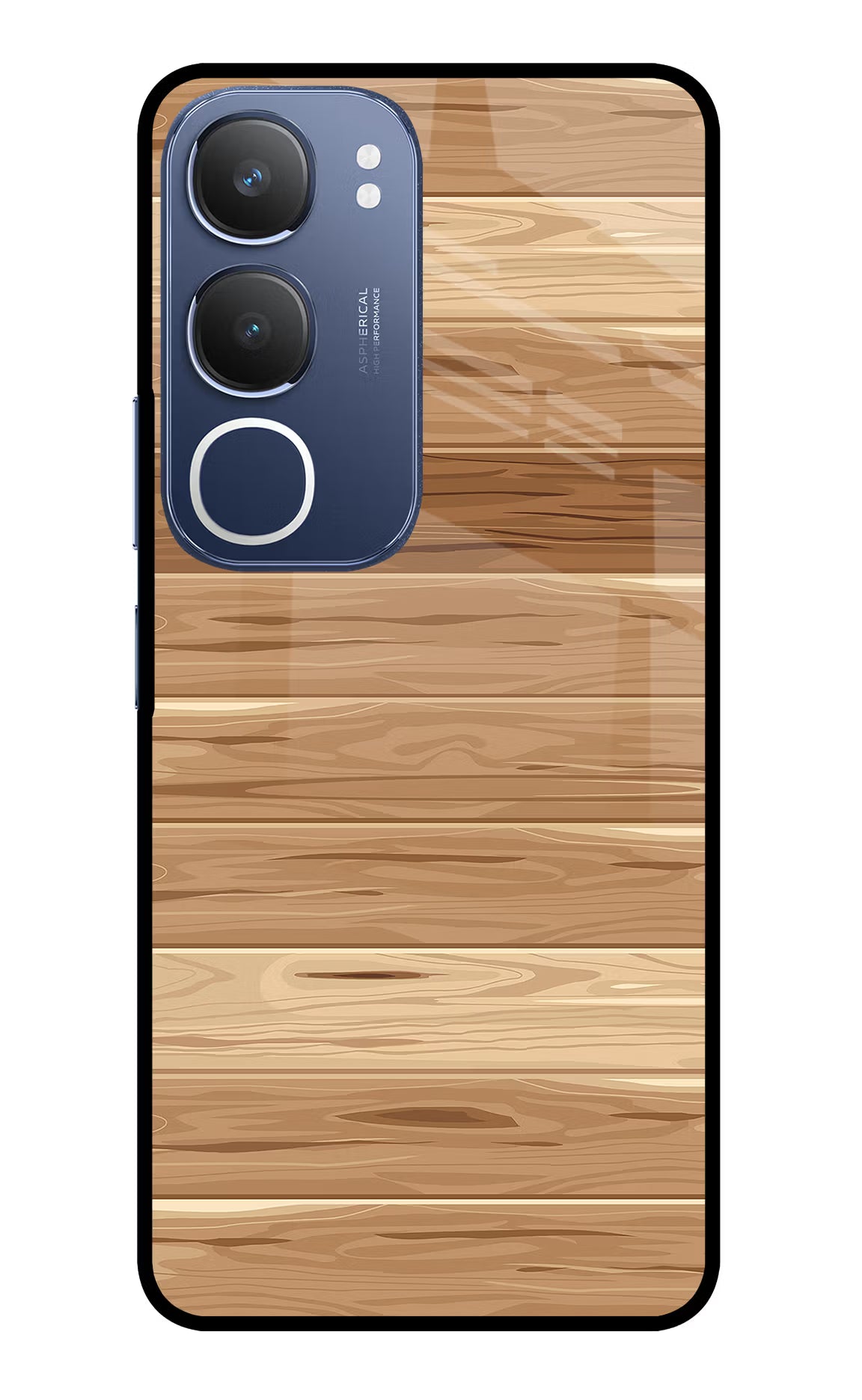 Wooden Vector Vivo Y29 5G Glass Case Back Cover by Casekaro