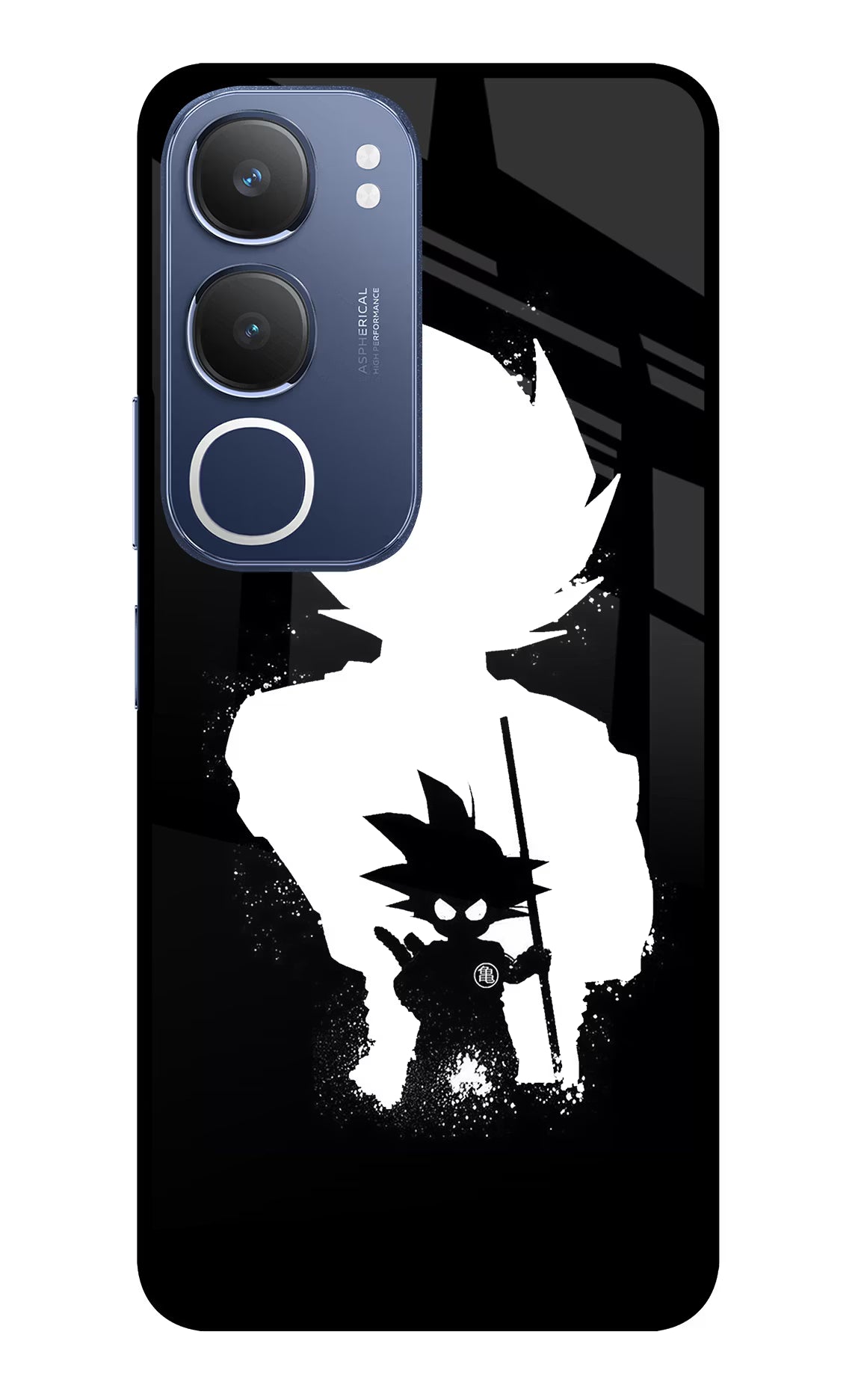 Goku Shadow Vivo Y29 5G Glass Case Back Cover by Casekaro