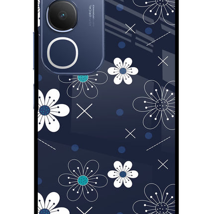 Flowers Vivo Y29 5G Glass Case Back Cover by Casekaro