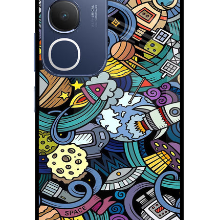Space Abstract Vivo Y29 5G Glass Case