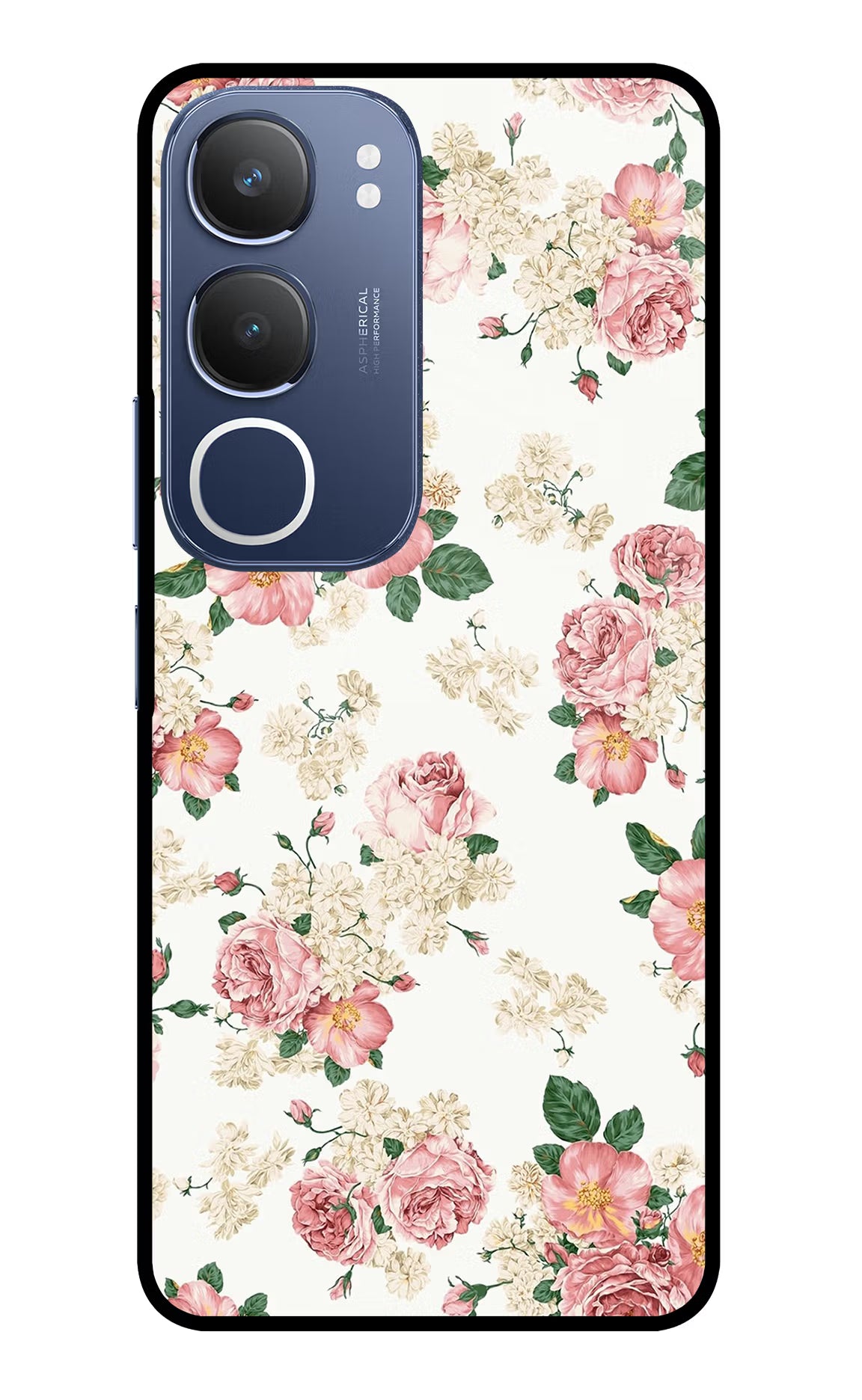 Flowers Vivo Y29 5G Glass Case Back Cover by Casekaro