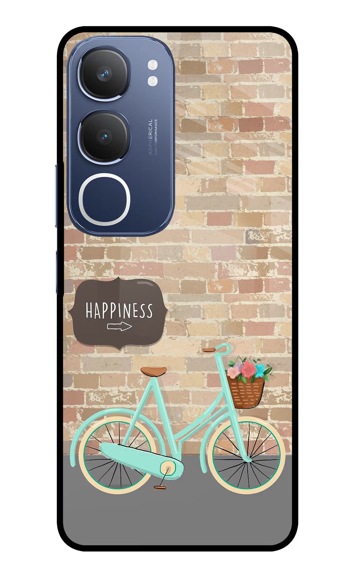Happiness Artwork Vivo Y29 5G Glass Case Back Cover by Casekaro
