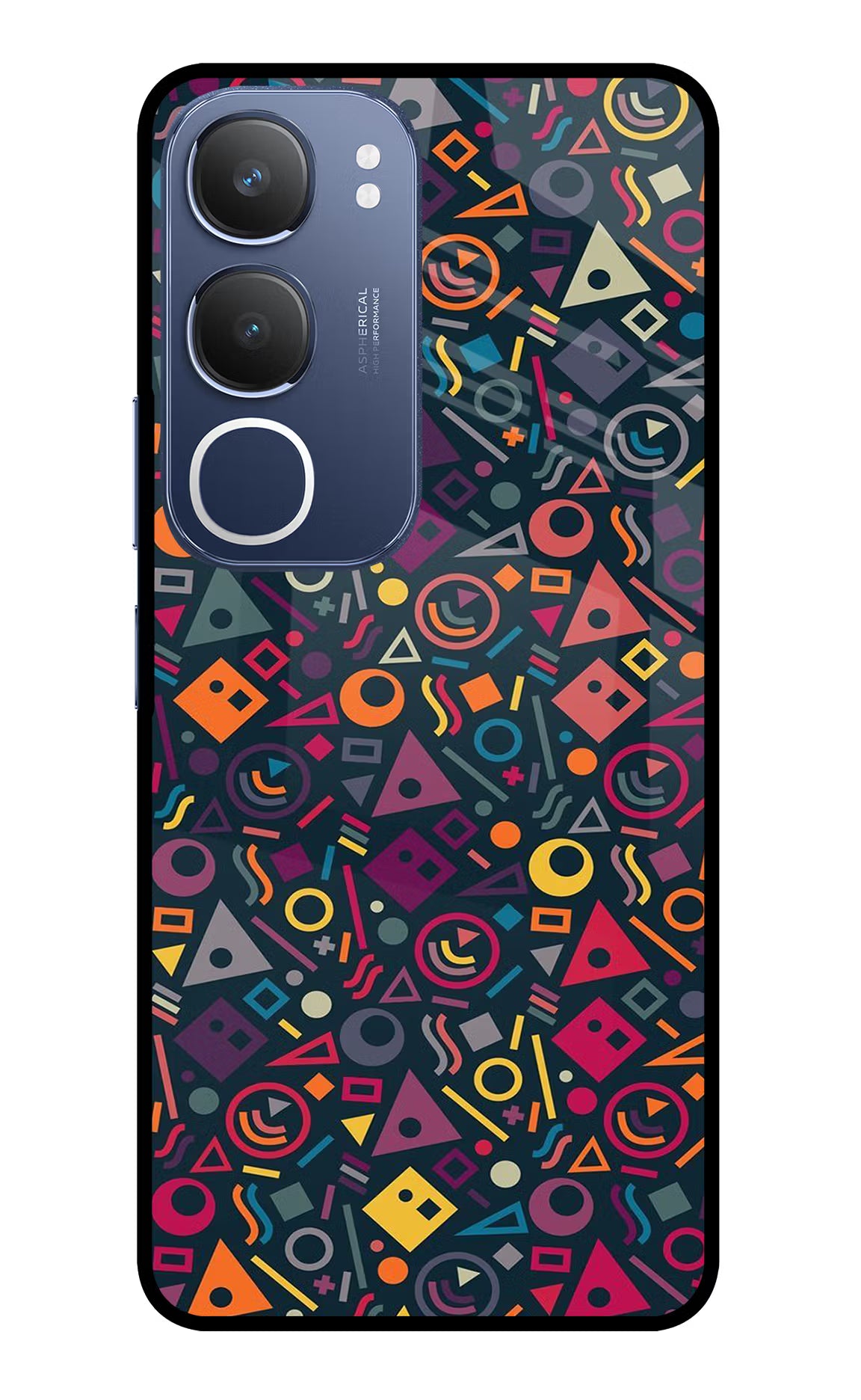 Geometric Abstract Vivo Y29 5G Glass Case Back Cover by Casekaro