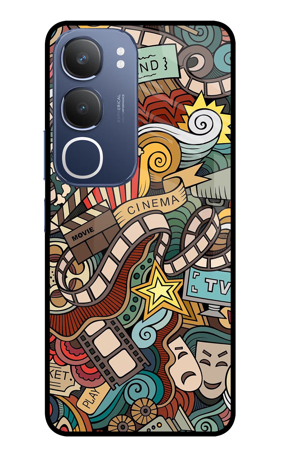 Cinema Abstract Vivo Y29 5G Glass Case