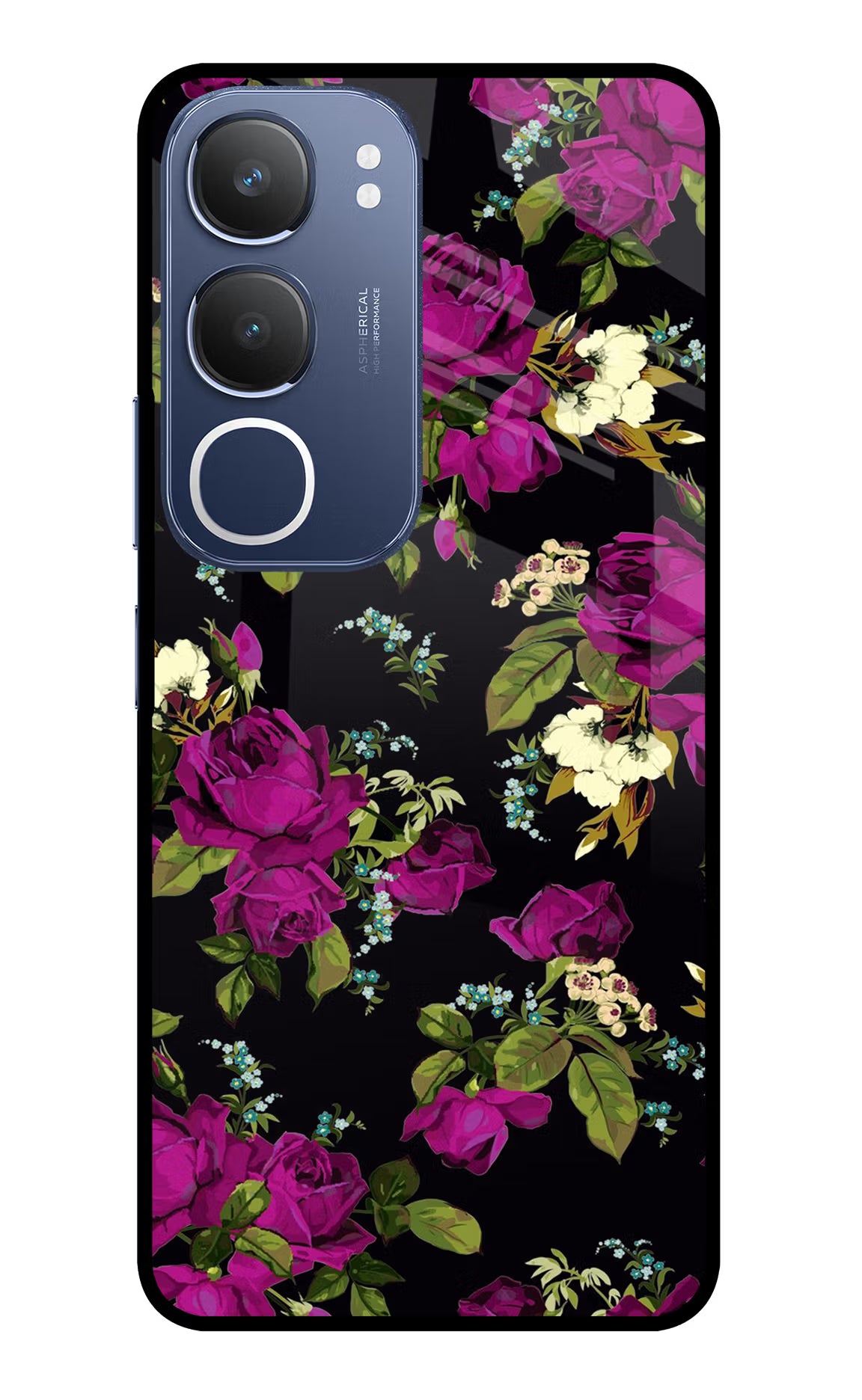 Flowers Vivo Y29 5G Glass Case Back Cover by Casekaro