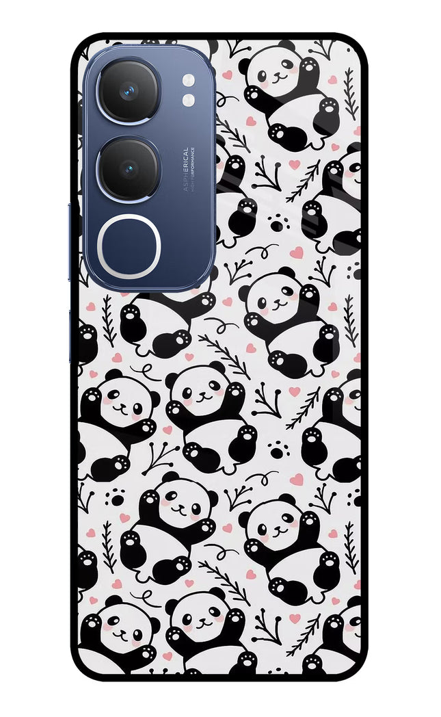 Cute Panda Vivo Y29 5G Glass Case