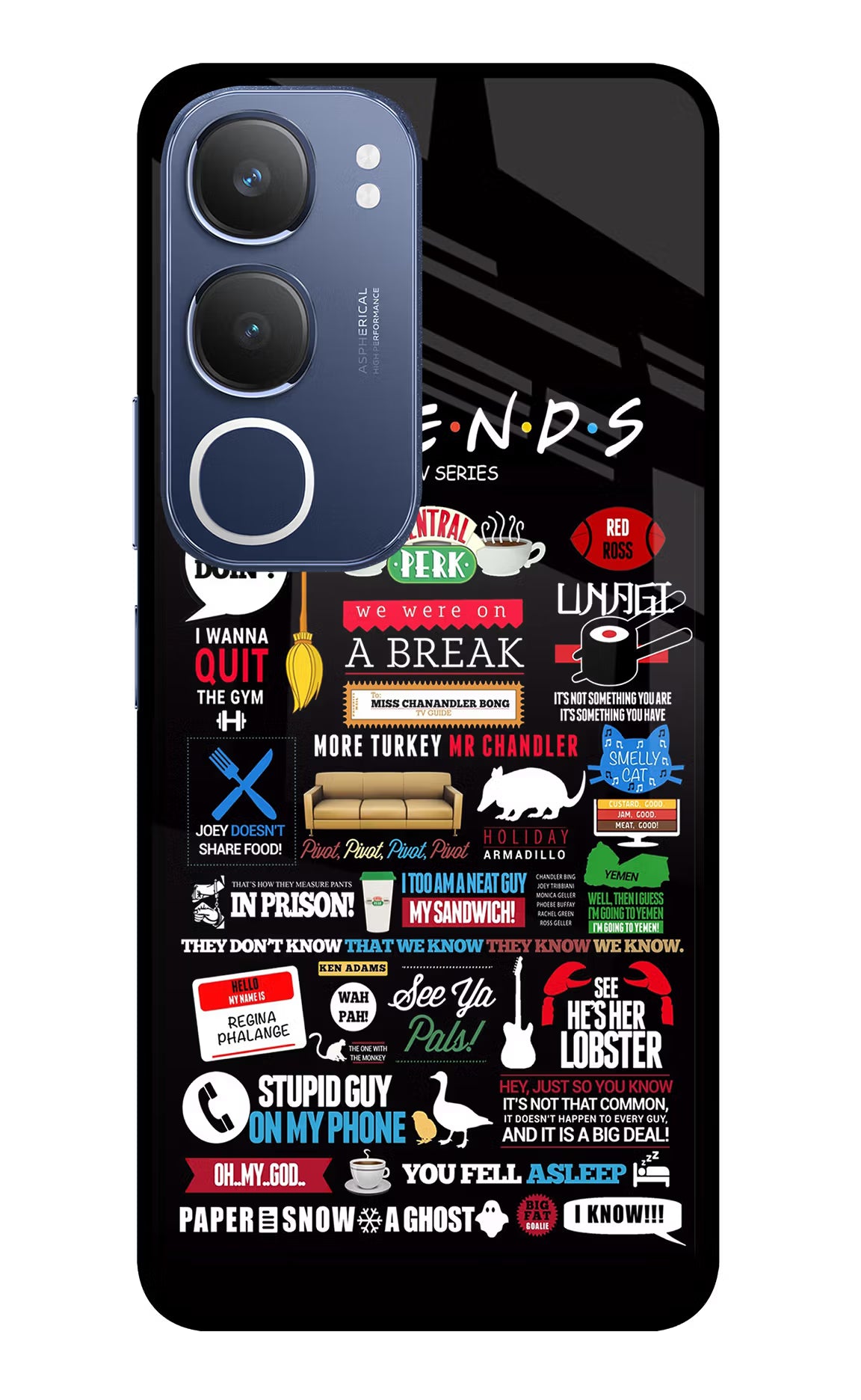 FRIENDS Vivo Y29 5G Glass Case Back Cover by Casekaro