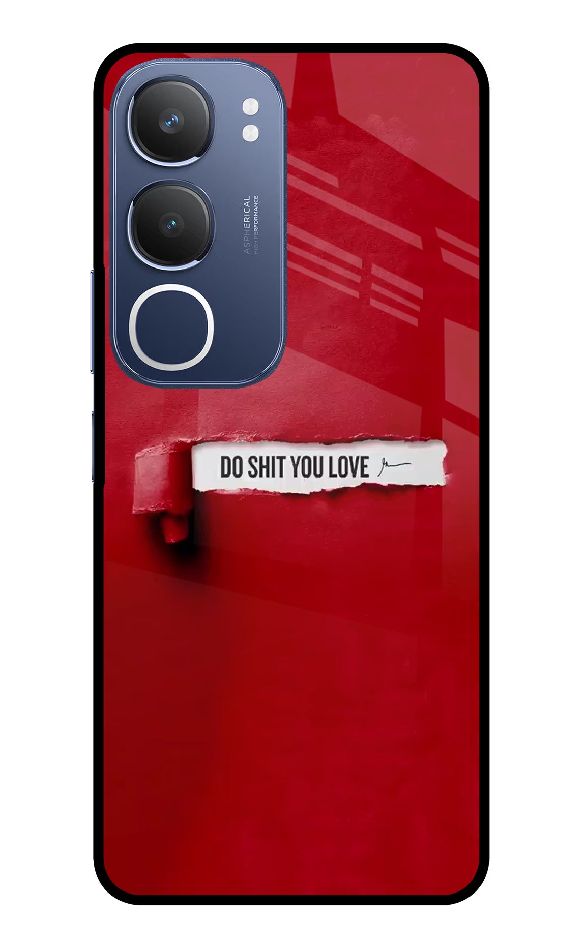 Do Shit You Love Vivo Y29 5G Glass Case Back Cover by Casekaro