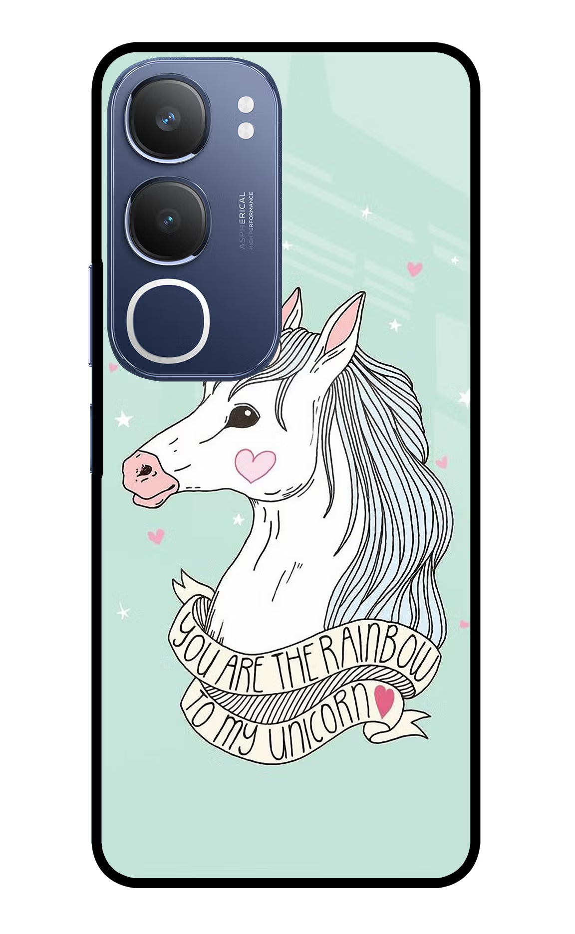 Unicorn Wallpaper Vivo Y29 5G Glass Case Back Cover by Casekaro