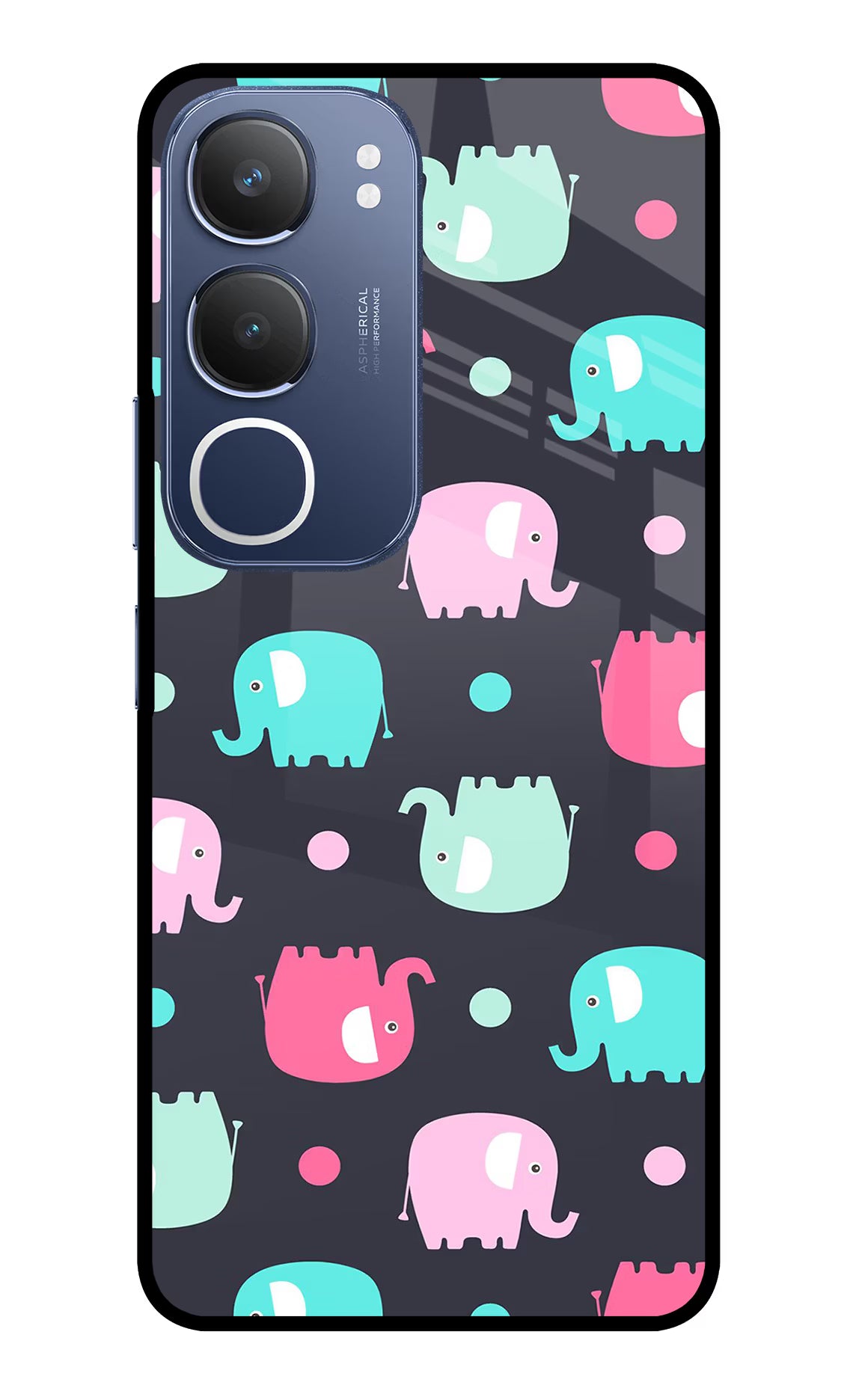 Elephants Vivo Y29 5G Glass Case Back Cover by Casekaro