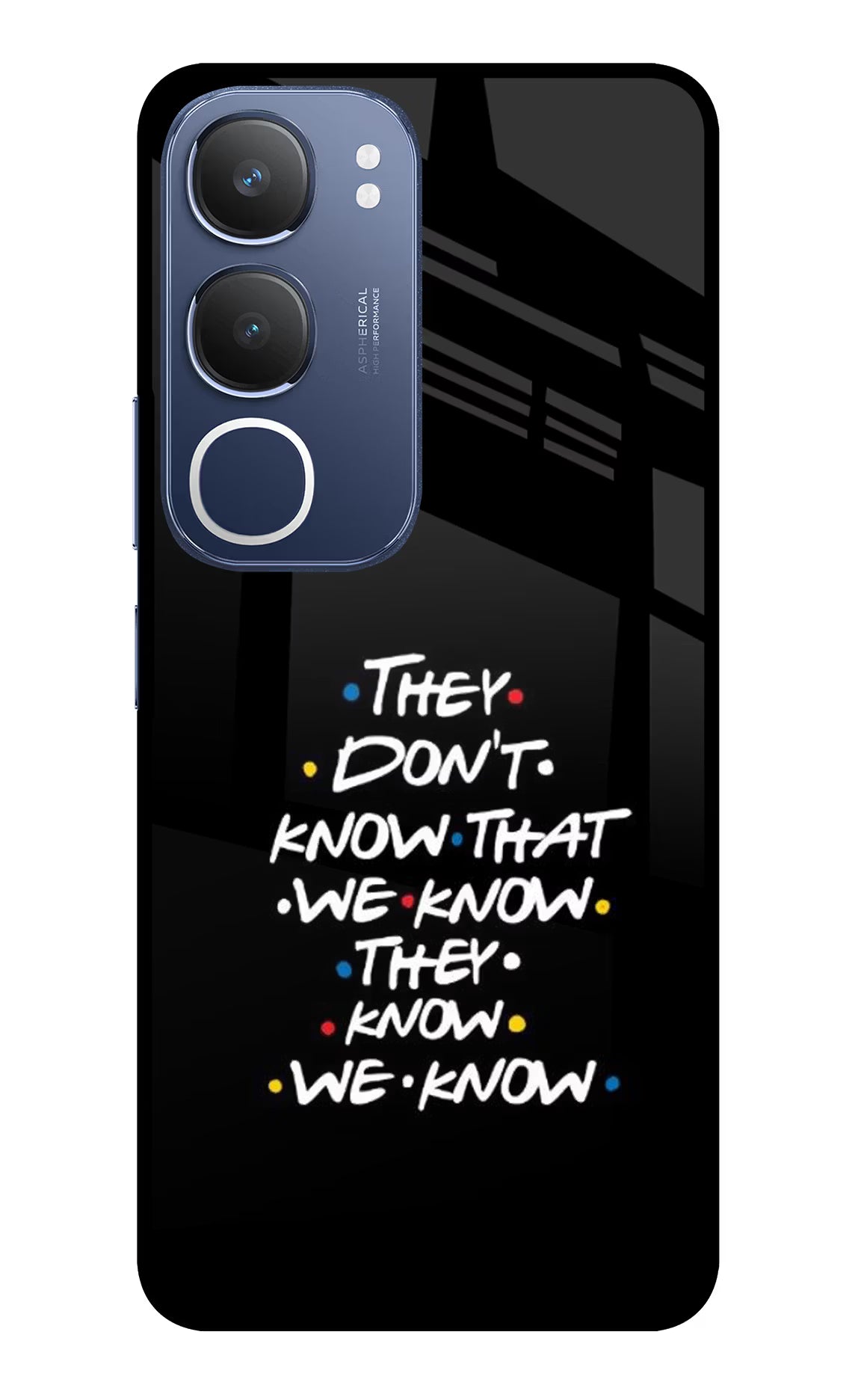 FRIENDS Dialogue Vivo Y29 5G Glass Case Back Cover by Casekaro