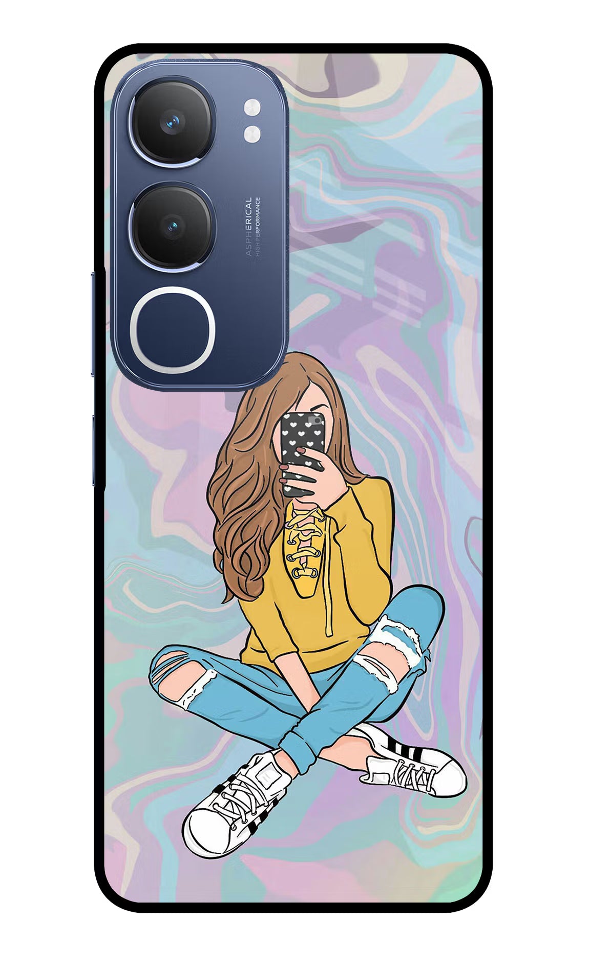 Selfie Girl Vivo Y29 5G Glass Case