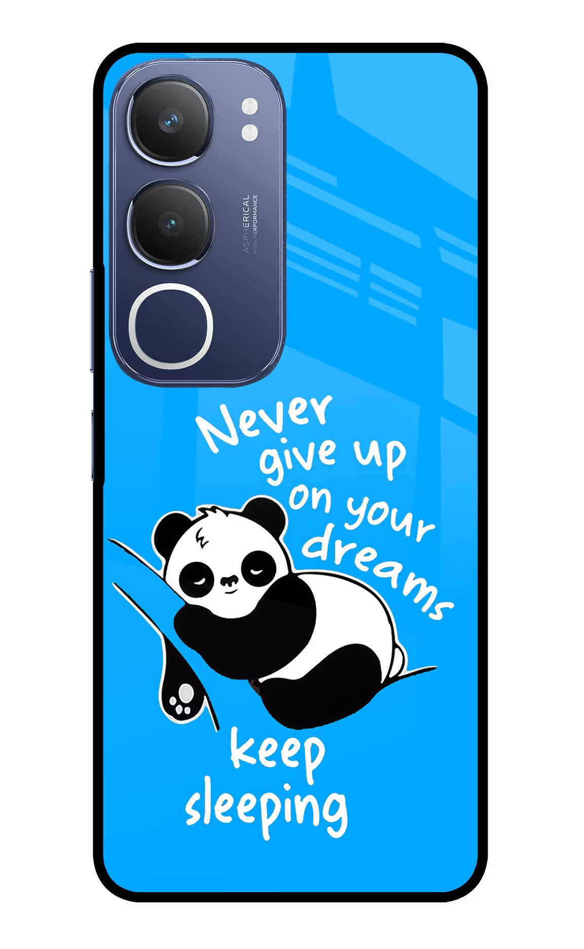 Keep Sleeping Vivo Y29 5G Glass Case Back Cover by Casekaro