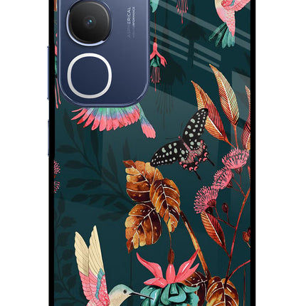Birds Vivo Y29 5G Glass Case Back Cover by Casekaro