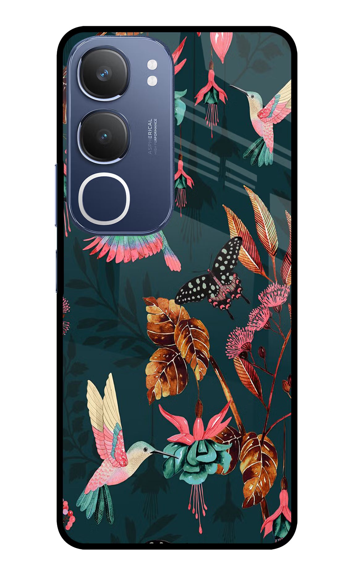 Birds Vivo Y29 5G Glass Case Back Cover by Casekaro