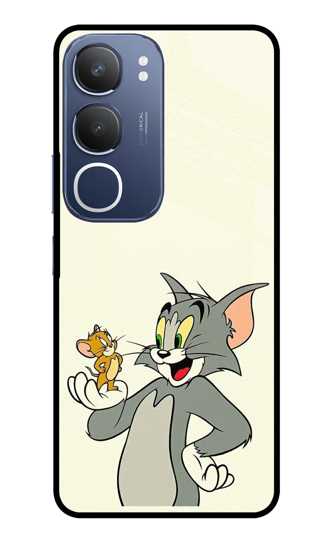 Tom & Jerry Vivo Y29 5G Glass Case Back Cover by Casekaro