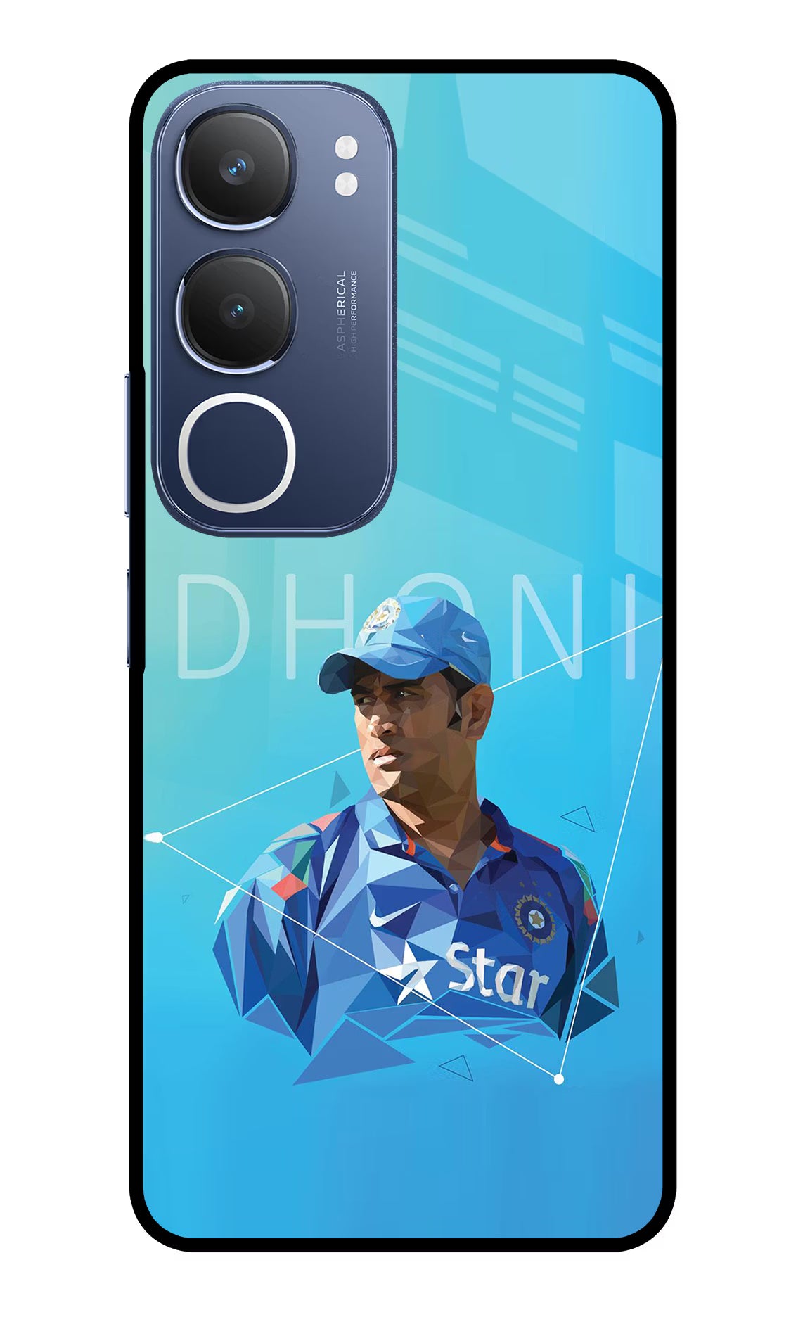 Dhoni Artwork Vivo Y29 5G Glass Case
