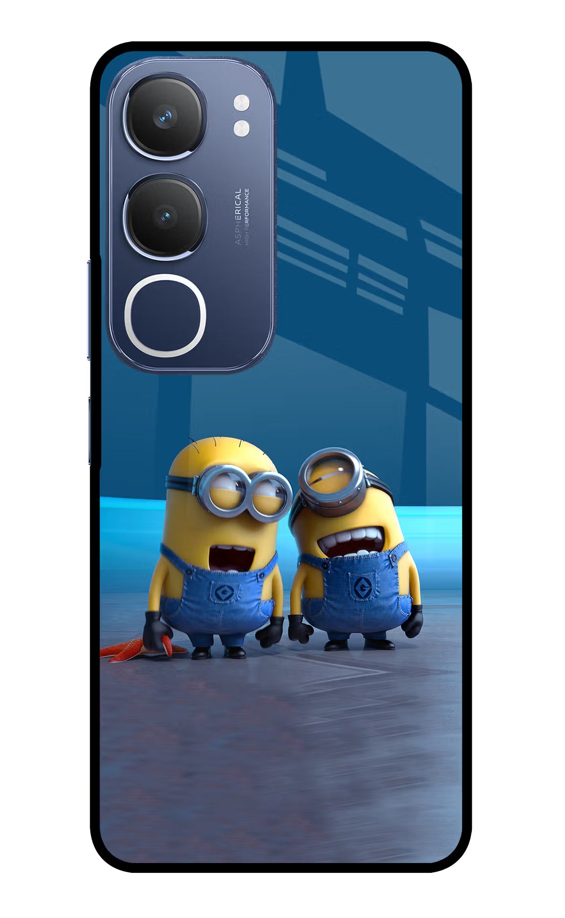Minion Laughing Vivo Y29 5G Glass Case Back Cover by Casekaro
