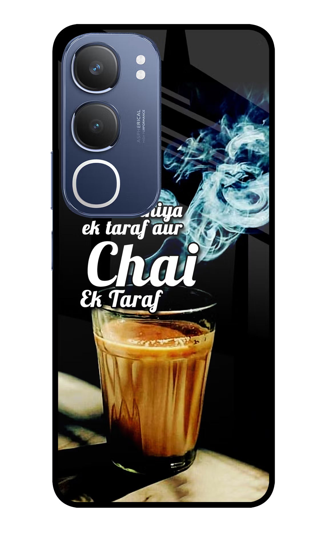 Chai Ek Taraf Quote Vivo Y29 5G Glass Case Back Cover by Casekaro
