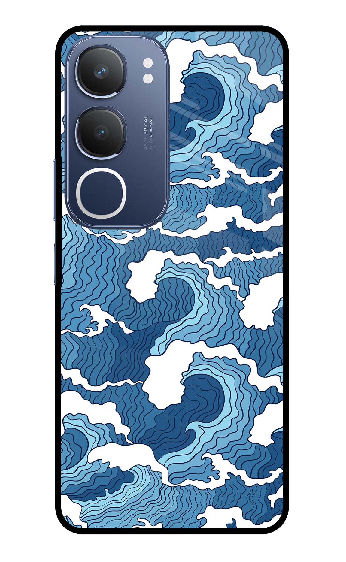 Blue Waves Vivo Y29 5G Glass Case