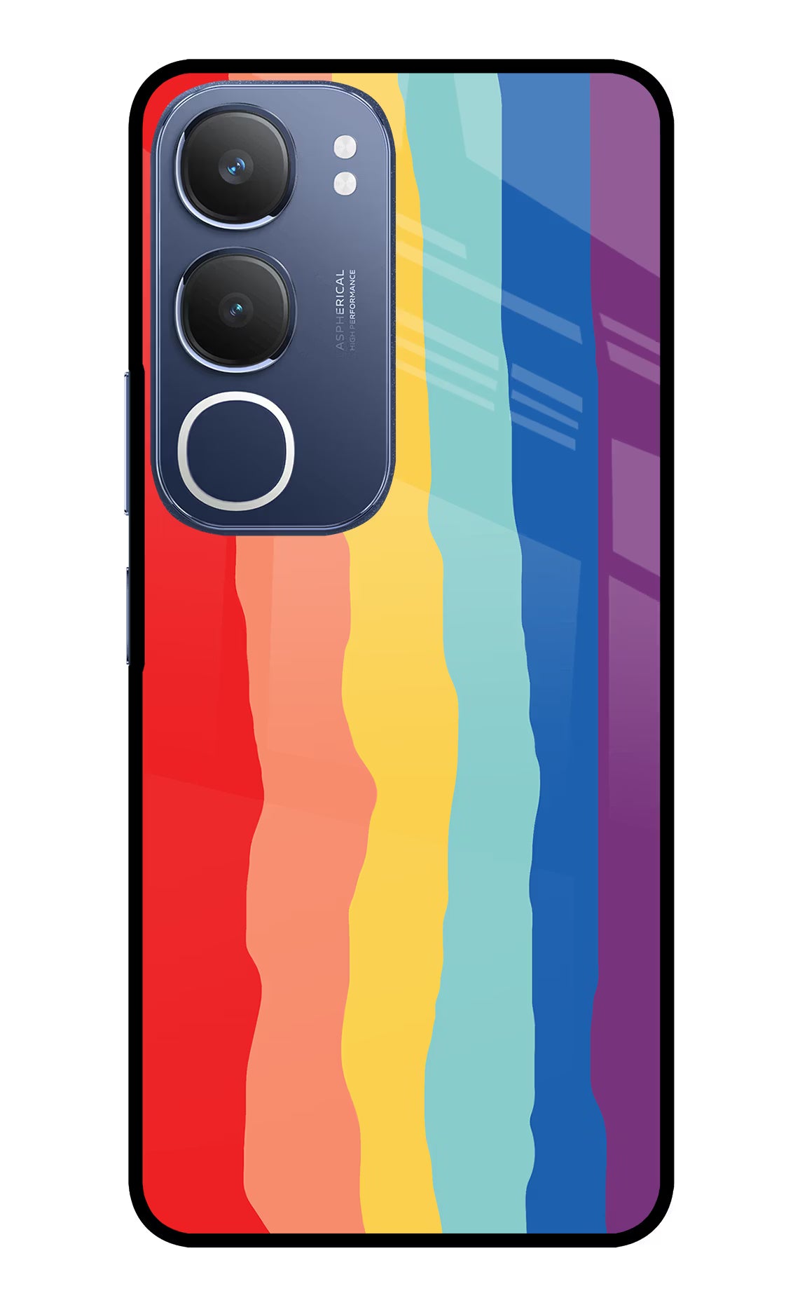 Rainbow Vivo Y29 5G Glass Case Back Cover by Casekaro