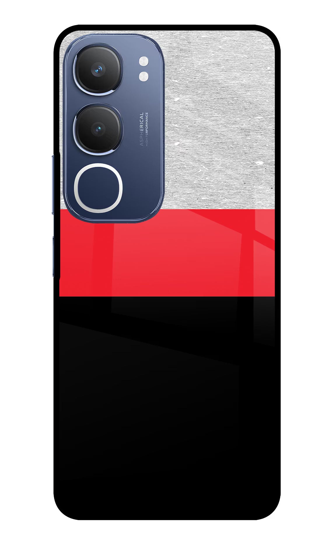 Tri Color Pattern Vivo Y29 5G Glass Case