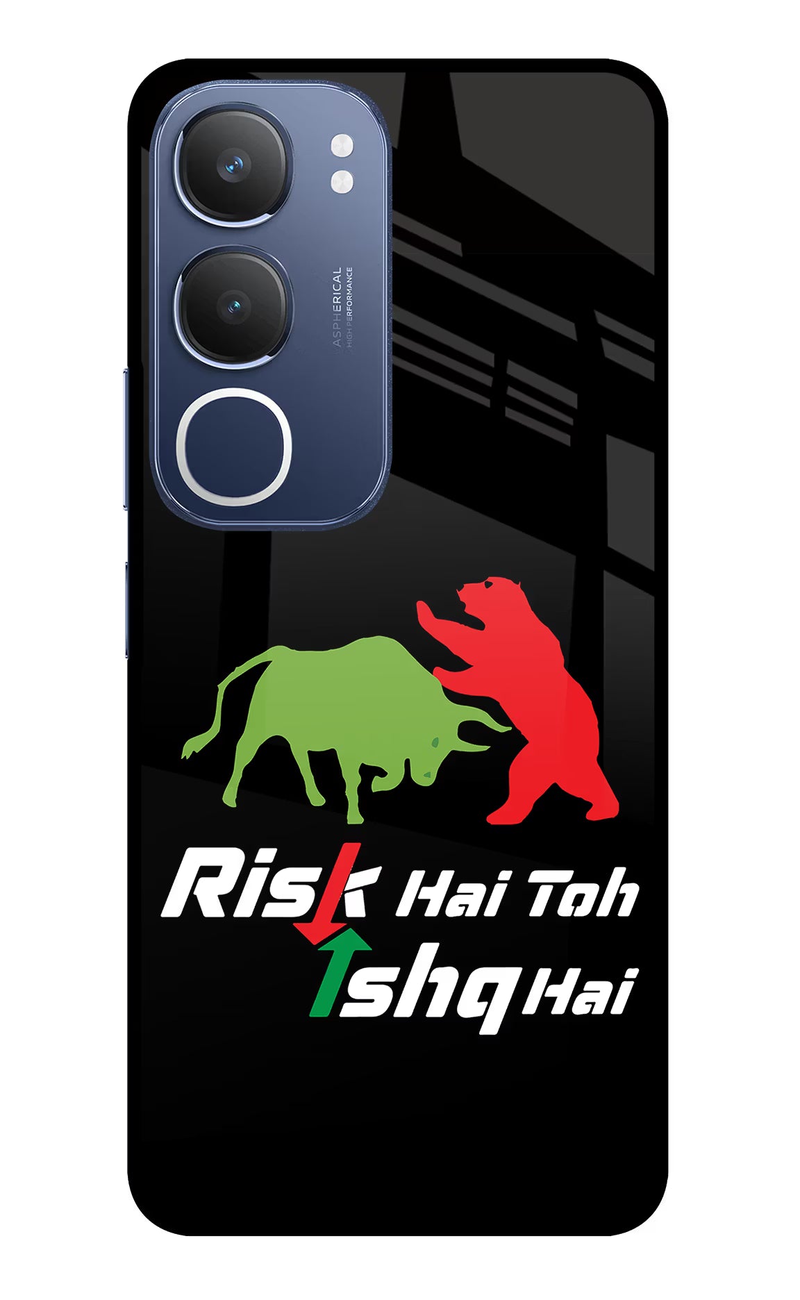 Risk Hai Toh Ishq Hai Vivo Y29 5G Glass Case Back Cover by Casekaro