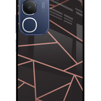 Geometric Pattern Vivo Y29 5G Glass Case Back Cover by Casekaro