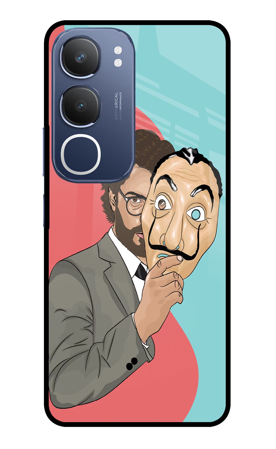 Professor Vivo Y29 5G Glass Case Back Cover by Casekaro