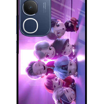 BTS Chibi Vivo Y29 5G Glass Case