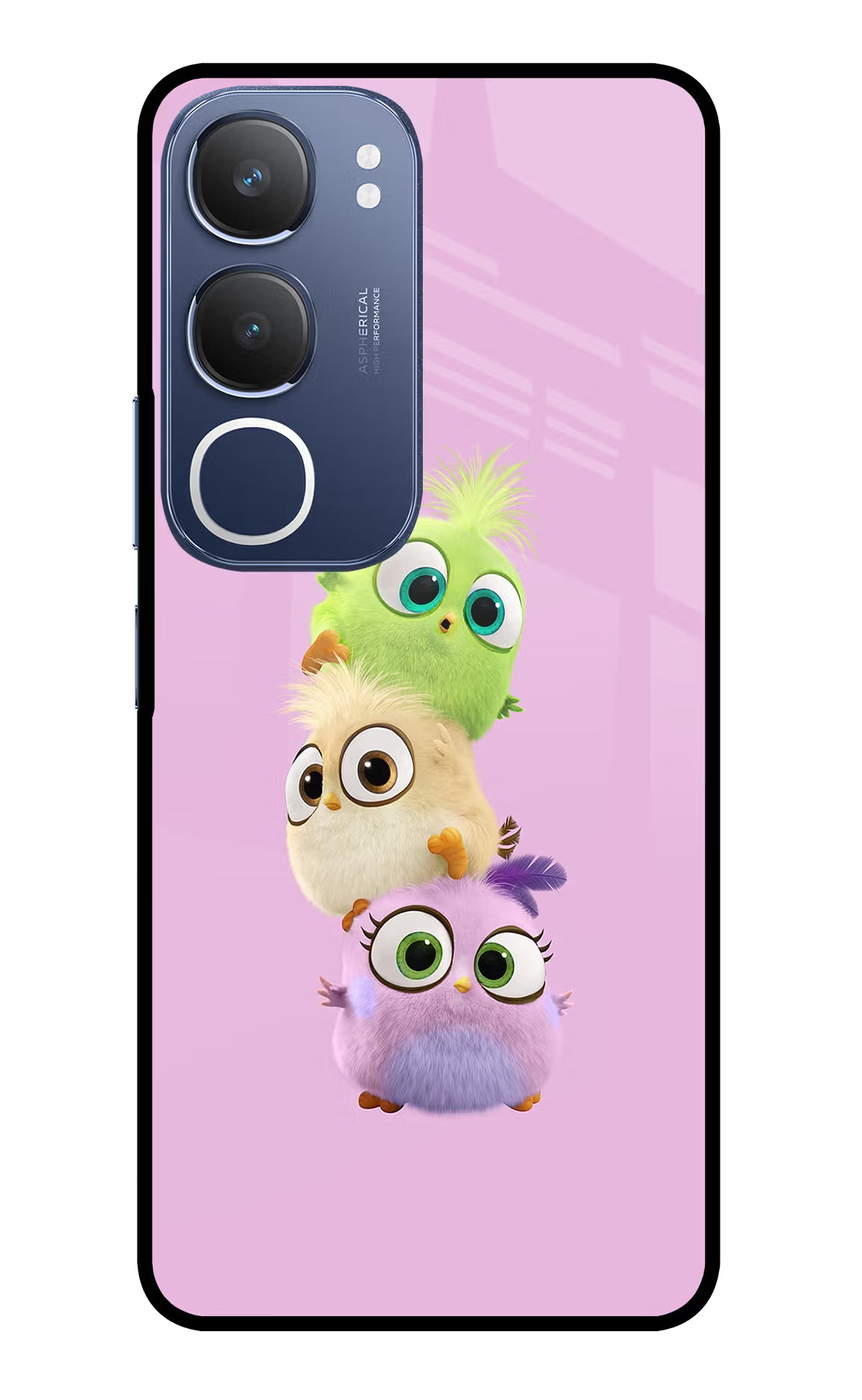 Cute Little Birds Vivo Y29 5G Glass Case Back Cover by Casekaro