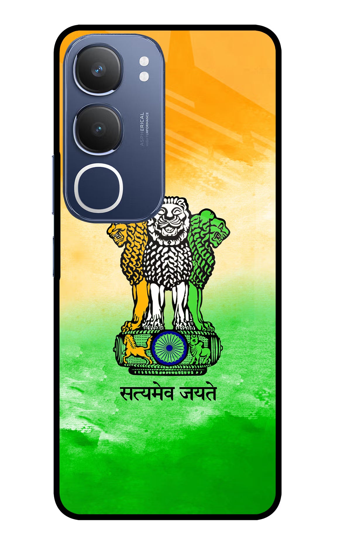 Satyamev Jayate Flag Vivo Y29 5G Glass Case