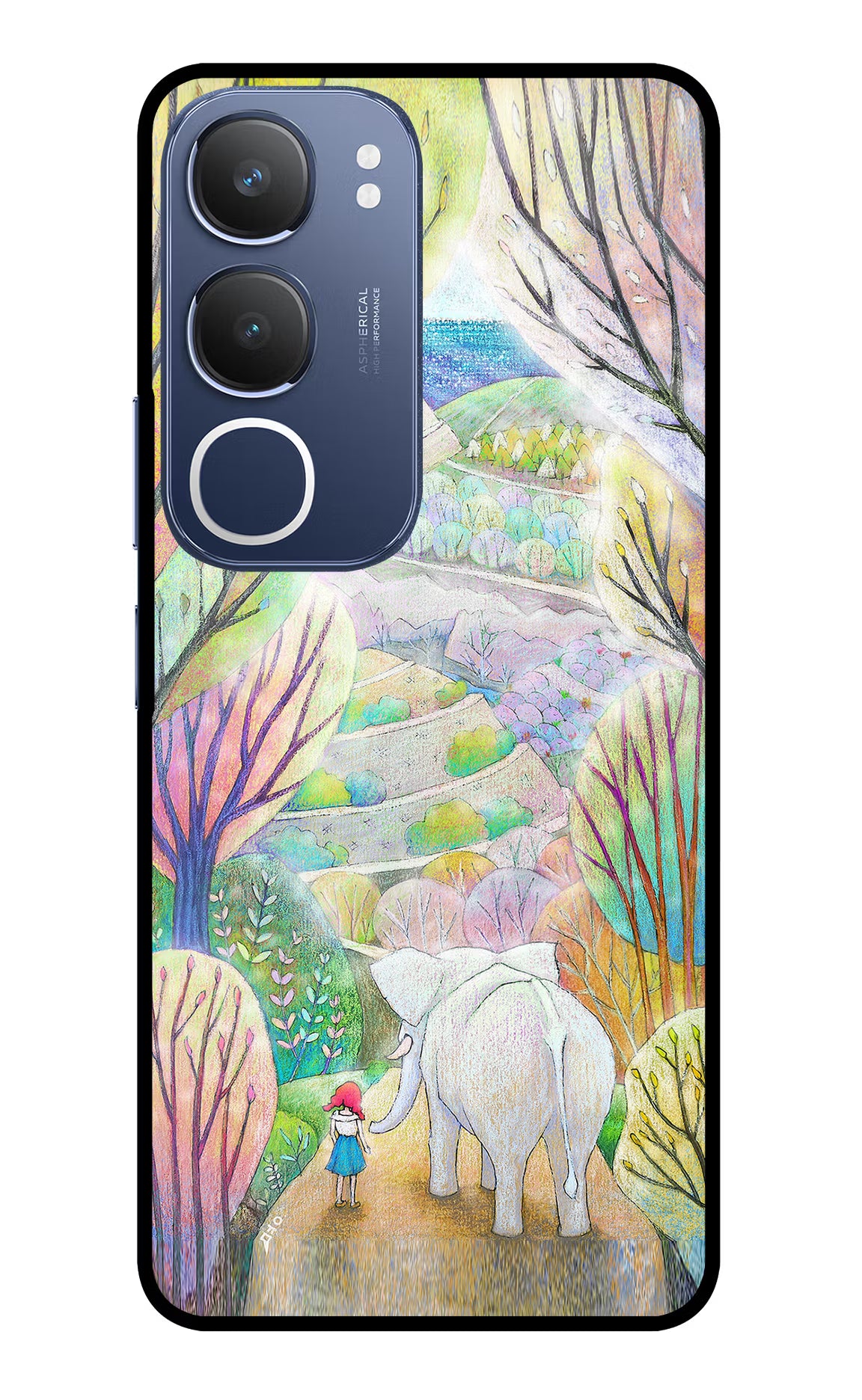 Nature Painting Vivo Y29 5G Glass Case Back Cover by Casekaro