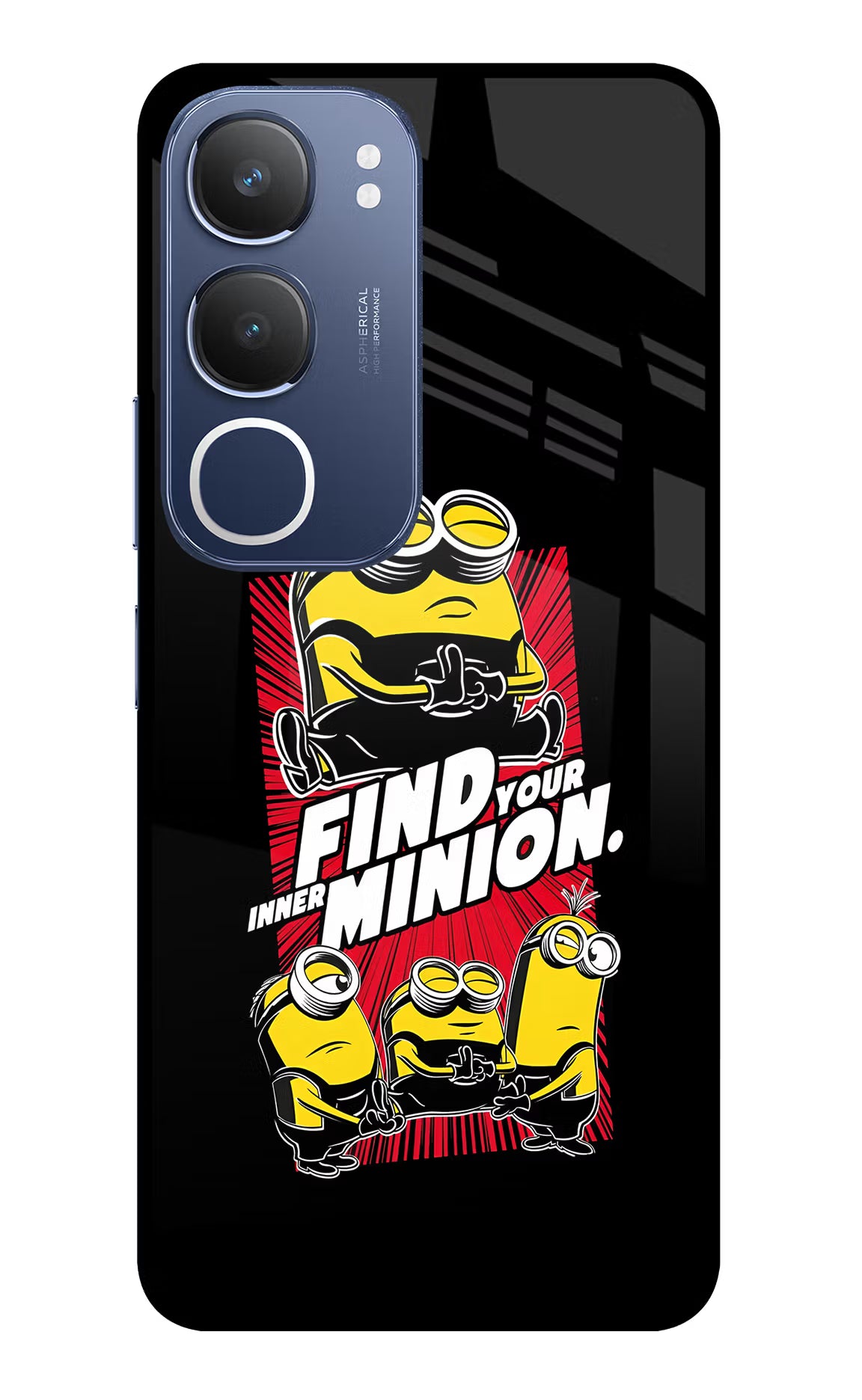 Find your inner Minion Vivo Y29 5G Glass Case Back Cover by Casekaro
