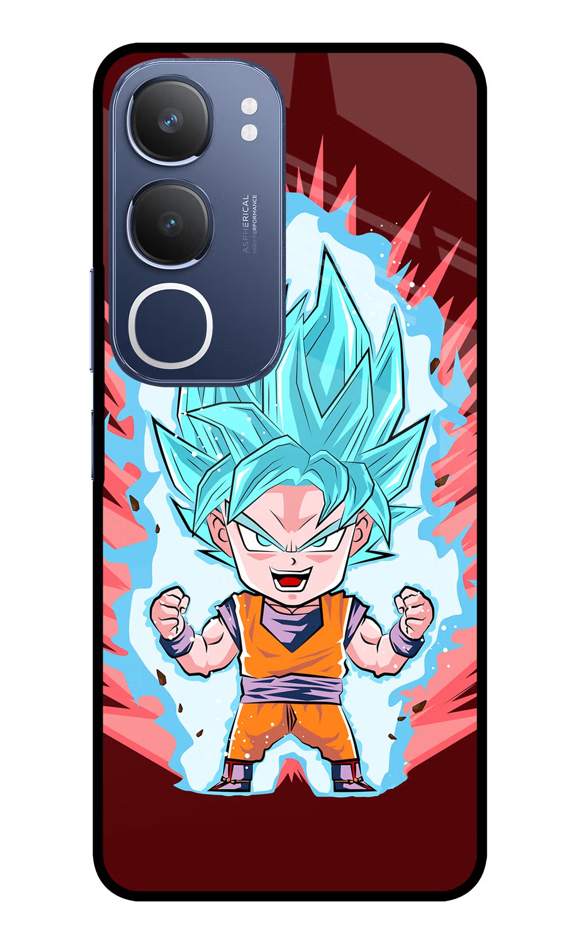Goku Little Vivo Y29 5G Glass Case Back Cover by Casekaro