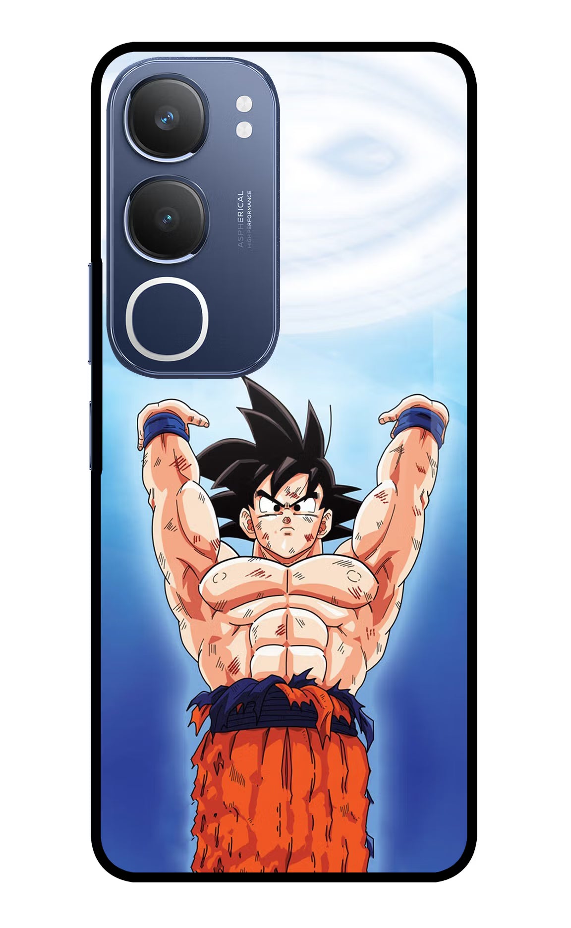 Goku Power Vivo Y29 5G Glass Case Back Cover by Casekaro