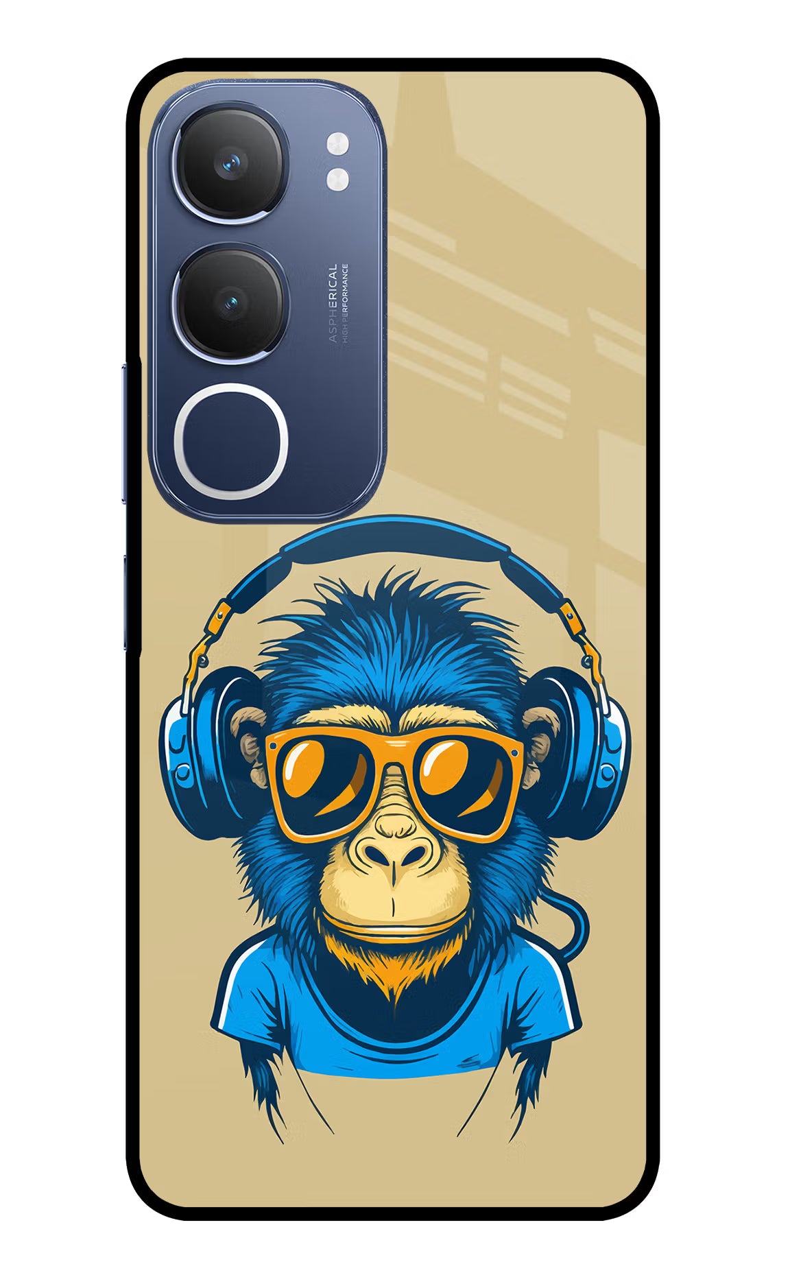 Monkey Headphone Vivo Y29 5G Glass Case