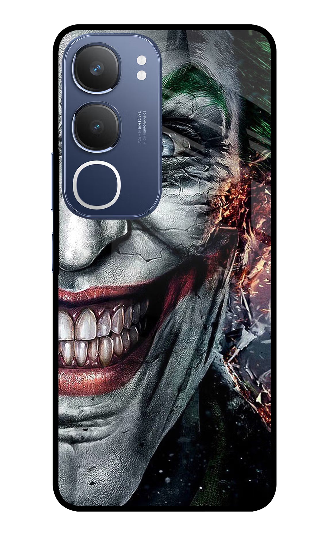 Joker Cam Vivo Y29 5G Glass Case Back Cover by Casekaro