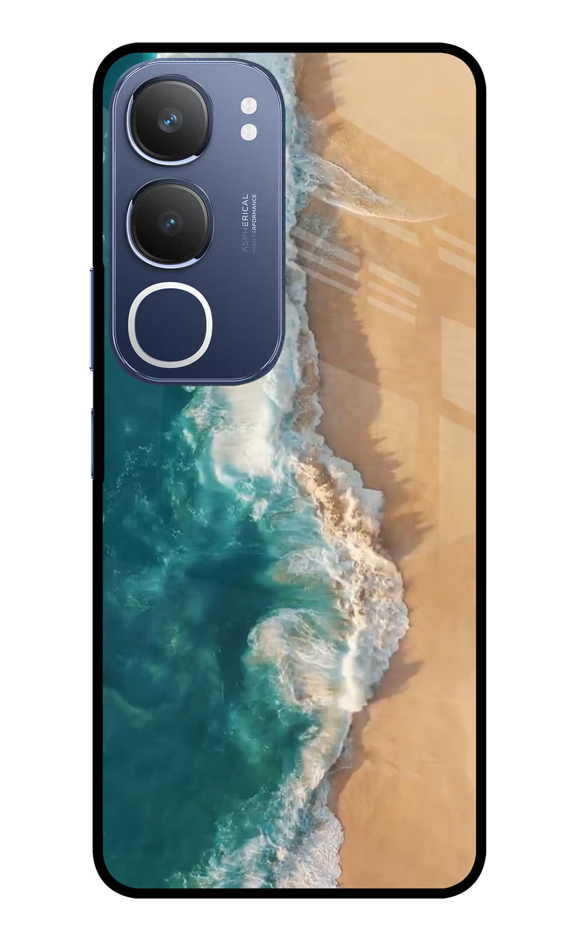 Ocean Beach Vivo Y29 5G Glass Case Back Cover by Casekaro