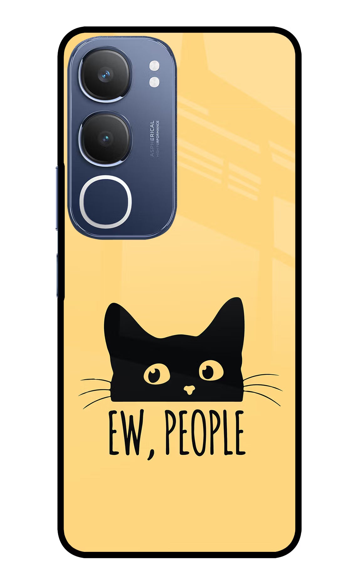 Ew People Catitude Vivo Y29 5G Glass Case Back Cover by Casekaro