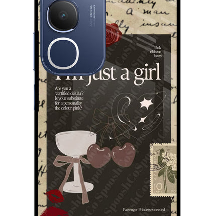 I am just a girl Vivo Y29 5G Glass Case
